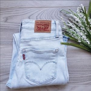 LEVI'S 721 high rise skinny Jeans with Raw hem C10